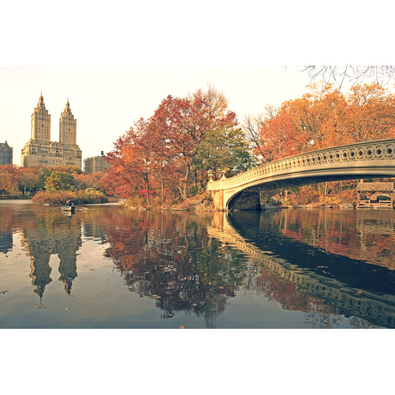 Central Park At Fall - Wrapped Canvas Print, 30cm H x 46cm W x 3.8cm D