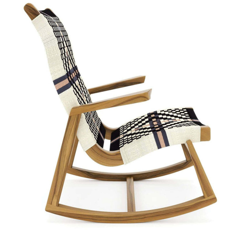 Amador Rocking Chair In San Geronimo Pattern, Colonial Pattern, Natural