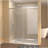 48" Width X 72"Height Single Sliding Shower Door,5Mm Fixed Glass And 6Mm Sliding Glass Frameless , Clear Tempered Glass, Stainless Steel Handle,Chrome-125293187-125293189
