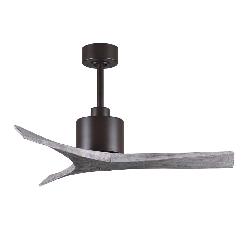 Mollywood - 42" Ceiling Fan - Textured Bronze Finish - Matte Black Blades, Textured Bronze, Matte Black, 52"