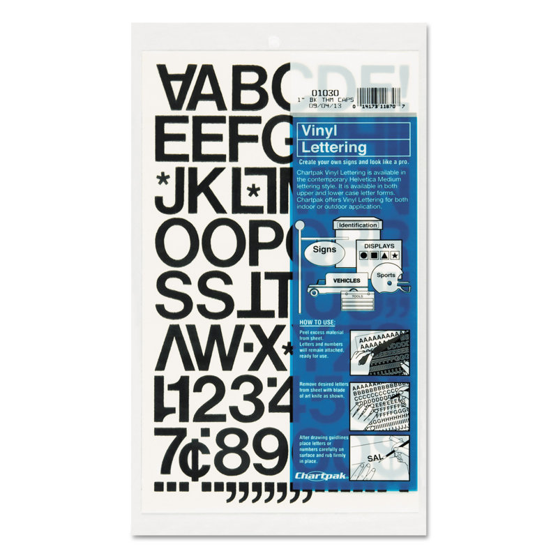 Chartpak® Press-on Letters and Numbers