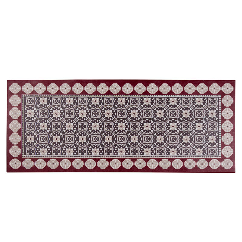 Tapis rouge / gris Calm Step, Rectangle 2 pi 3 po x 3 pi 9 po
