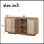Rangement en rotin Desborough avec 4 portes-43838393
