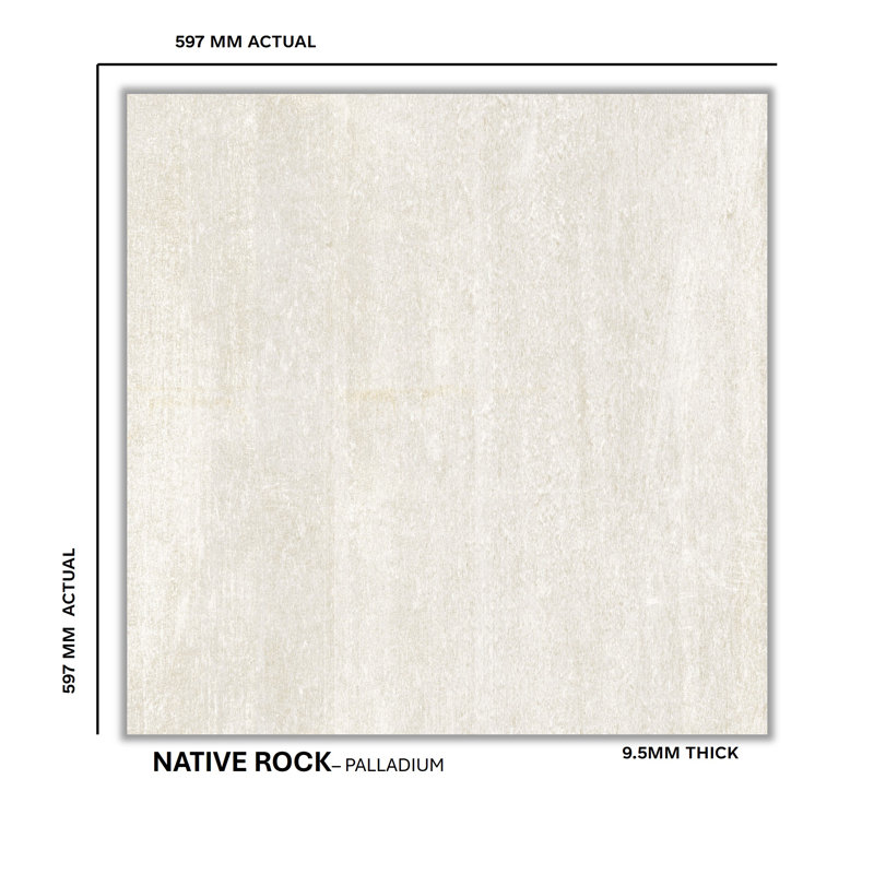 Native Rock 24" X 24" Porcelain Metal Look Tile, Palladium