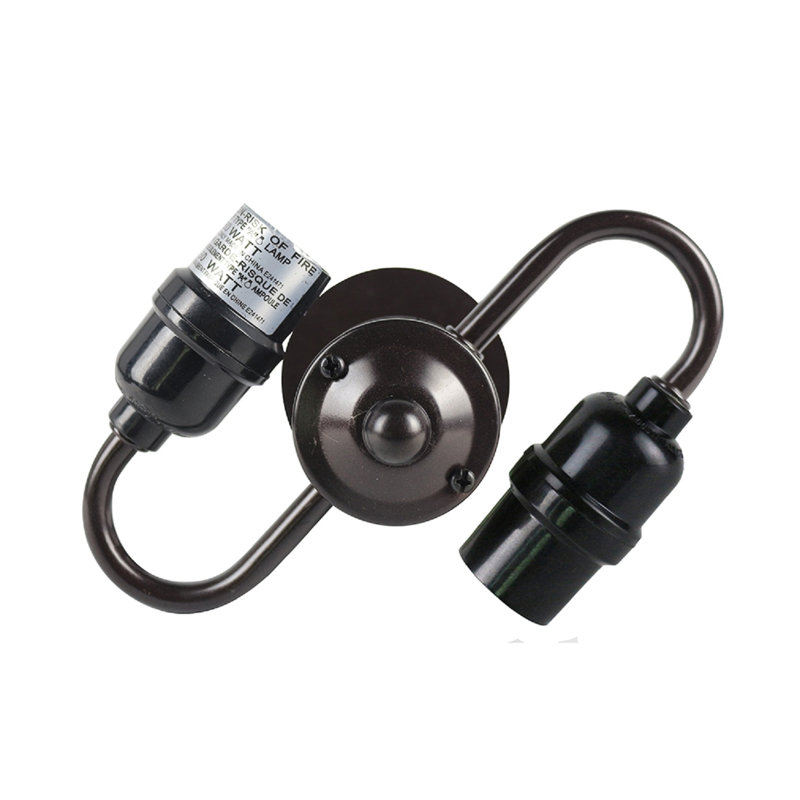 Abiegail Double Bulb Pendant Lamp Base, Black