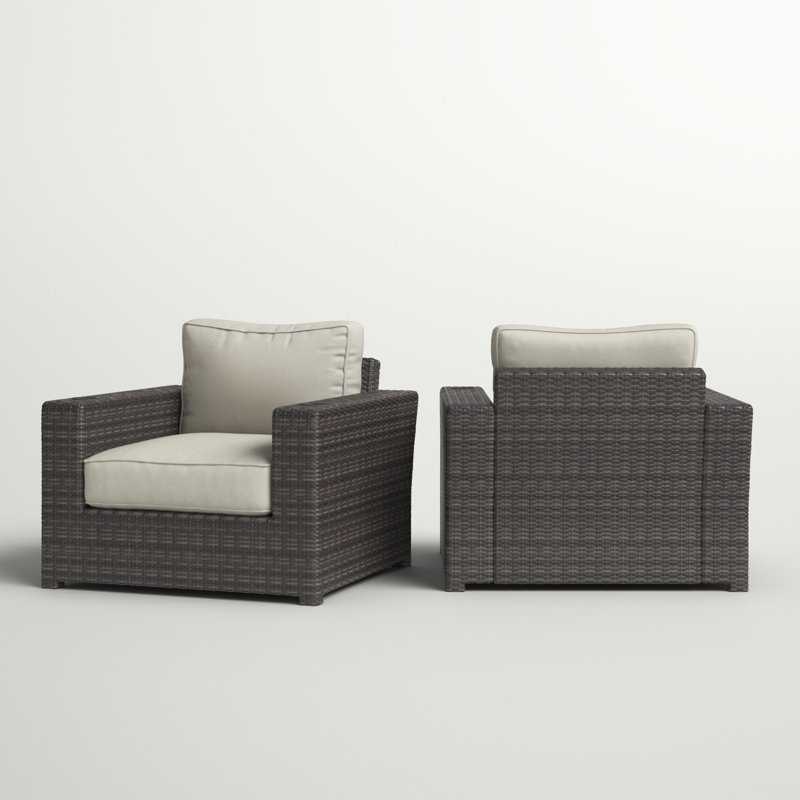 Chaise de terrasse avec coussins Almyra, Espresso