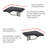32" x 22.5" Black Padded Cushion Wall Mount Folding Right-Handed Transfer Bench Shower Seat, ADA Compliant