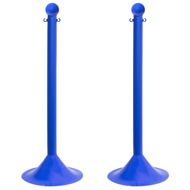 Mr. Chain 41'' H x 14'' W Plastic Stanchion System, Blue