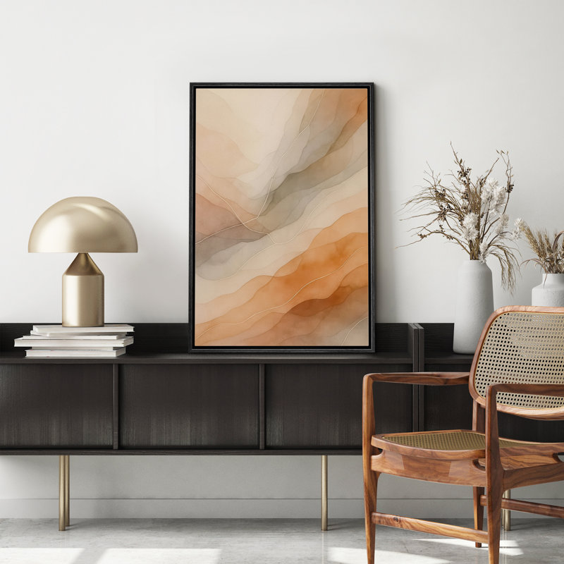 «Soft Gradient Landscape Abstract Art», reproduction d'art sur toile encadrée, H 24 po x l 16 po x P 1,5 po