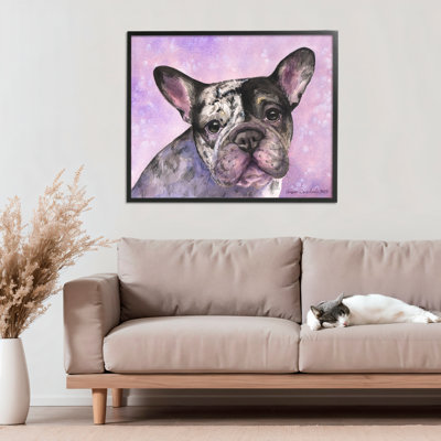 Giclée Harlequin French Bulldog, conception de George Dyachenko