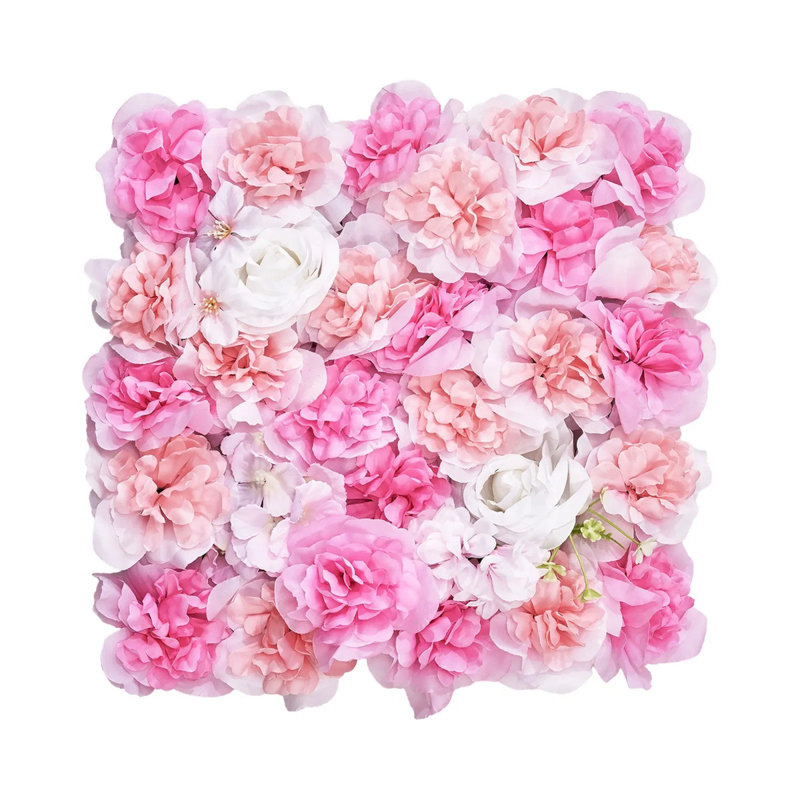 Panneau mural fleur 3D - Couverture pour mariage / Saint-Valentin / Fête de bébé / Décor de fond essentiel à la maison, Rose