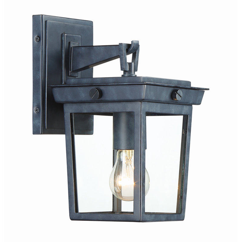 Dematteo Black Graphite Outdoor Wall Mount, 11'' H x 6.5'' W x 8'' D