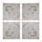 S/4 Distressed Wooden Square Wall Panels, 17.5X17.5"
