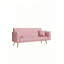Canapé convertible de 71 pouces en velours rose rétro American, idéal pour les petits espaces et les usages multiples