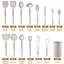 Ensemble d'ustensiles de cuisine en silicone 15 pièces, résistant à la chaleur antiadhésif, lavable au lave-vaisselle, sans Bpa, kaki