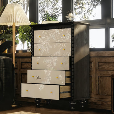 Commode d'entrée Mid-Century en bois massif