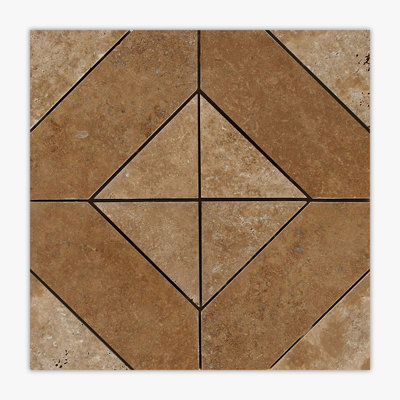 Walnut, Noce Honed Filled Torino Travertine Mosaic