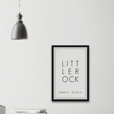 Little Rock - Reproduction d'art textuel sur papier encadré
