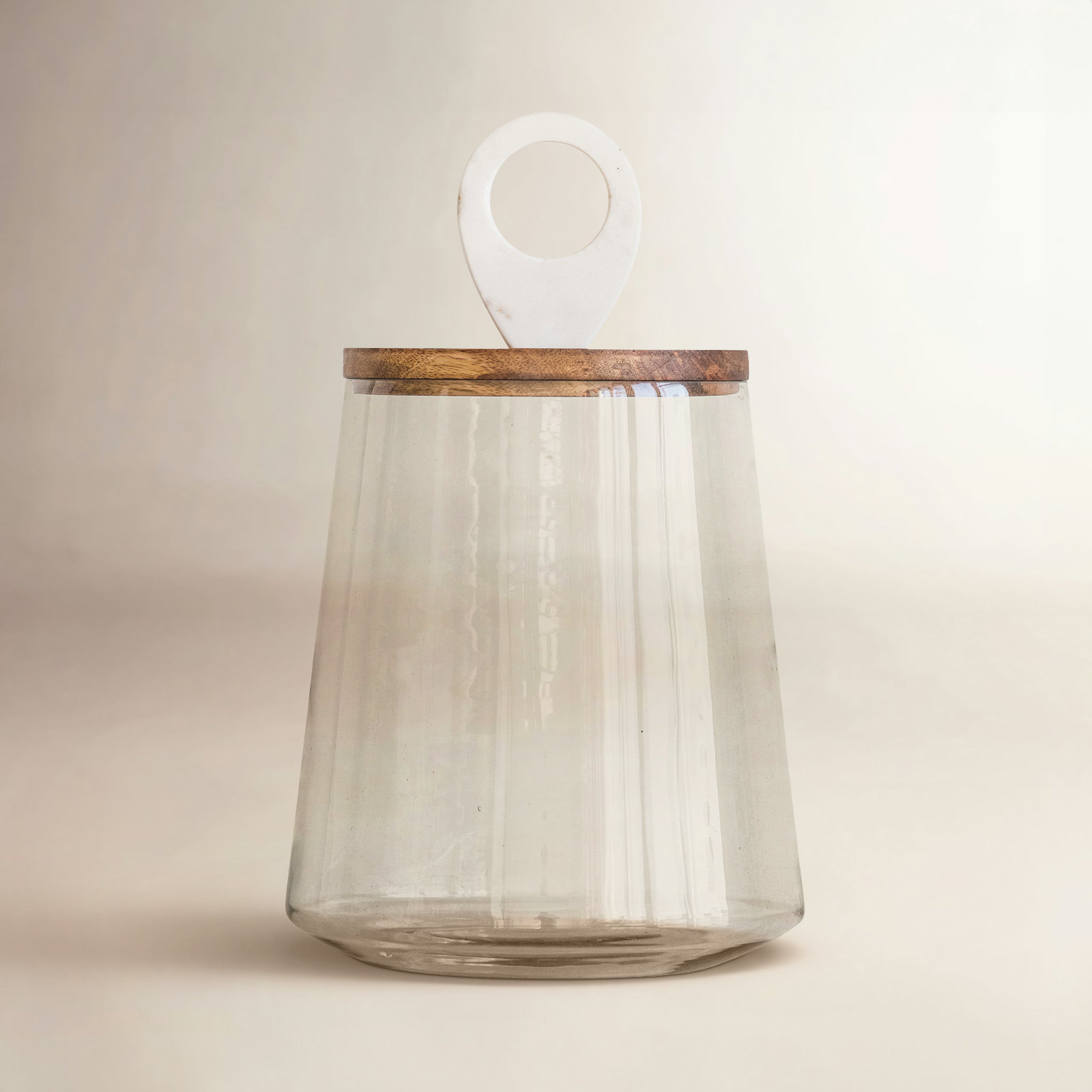 Glass Jar, 15" H x 9" W x 9" D