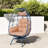 Swivel Patio Lounge Chairs, Steel Rattan Egg Chair For Home Patio