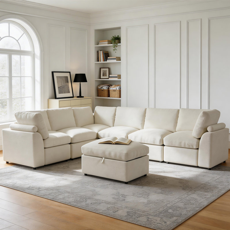 Canapé modulaire en chenille surdimensionné à 7 places Kammerer