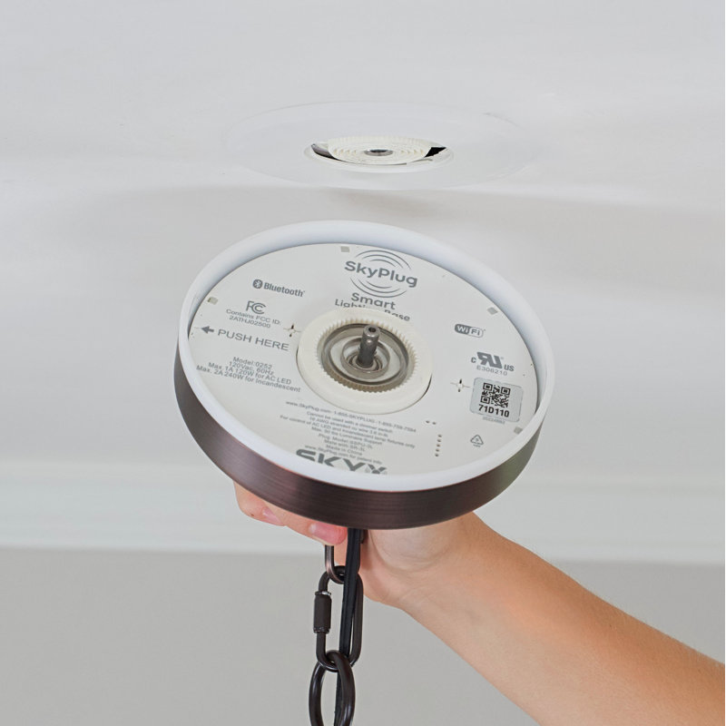 SkyPlug Smart Kit -  Easy Lighting Installation - Corvus, Brushed Nickel