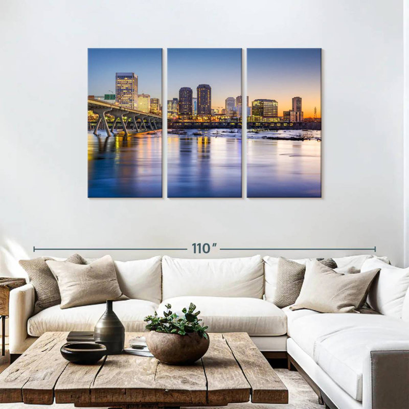 Rorry Richmond Evening Skyline, 48" H x 74" W