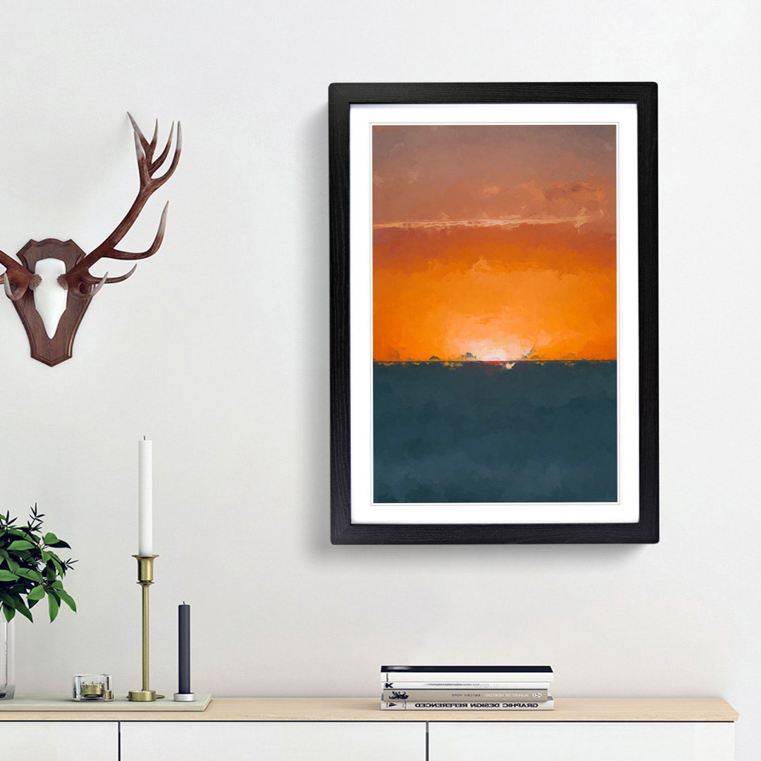 Sunrise Horizon in Abstract - Framed Print