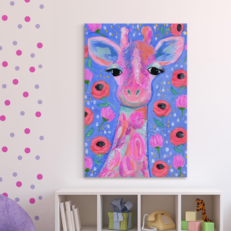 «Lily the Giraffe», reproduction sur toile tendue, H 18 po x l 12 po x P 1,5 po