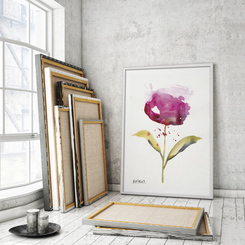 Rosa I by Bruno Vázquez - Single Picture Frame Painting, 60cm H x 40cm W x 3cm D