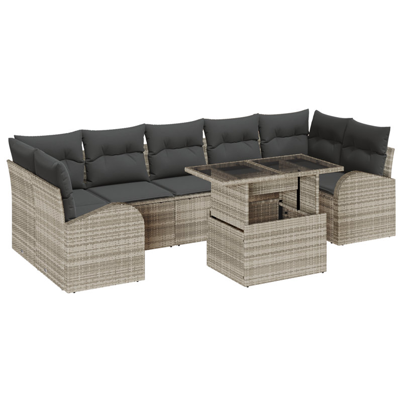 289cm Wide Patio Sofa with Cushions