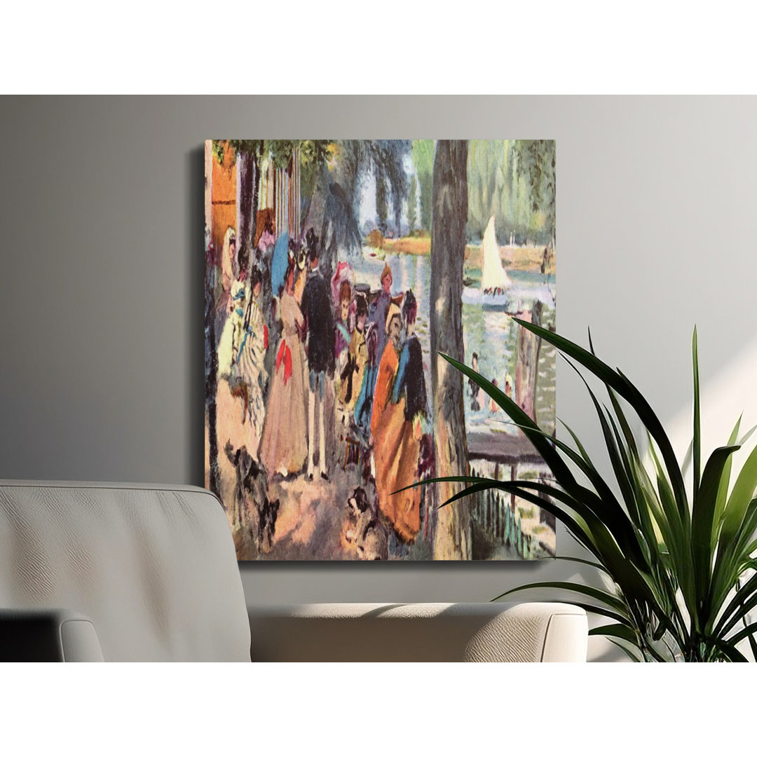 Classic Impressionist River Park Canvas Wall Art