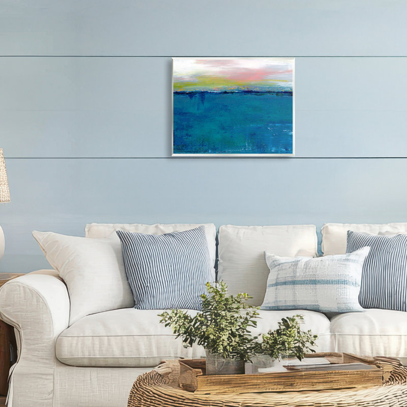 Dark Waters Gradient Landscape Wall Plaque, design by Adonna Ebrahimi