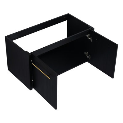 Black Chestnut 36 Inch Bathroom Furniture, Contemporary Design With Abundant Storage 36" Console, Chestnut, Flair Plentiful Options