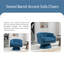 Fauteuil demi-tonneau pivotant en velours de 29,52 po Makeshia-88417936