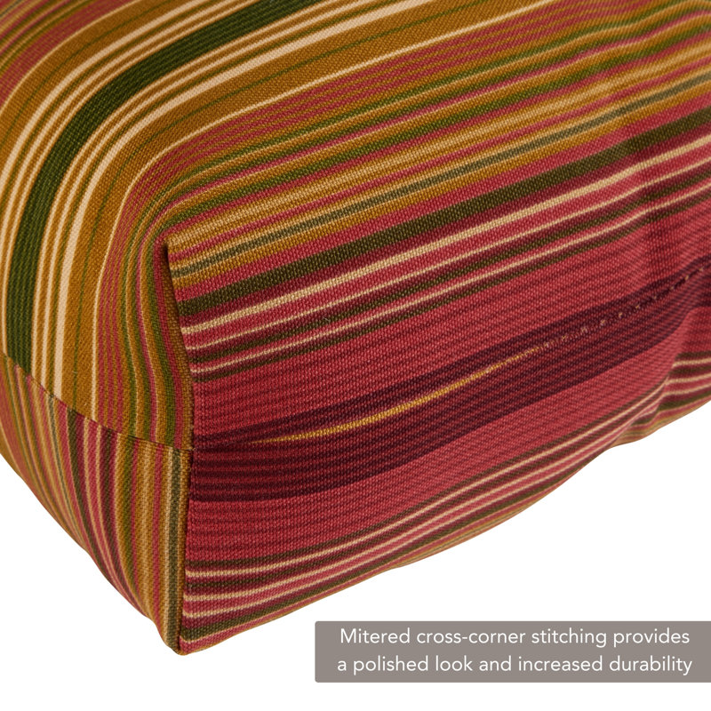 Lester Outdoor High Back Chair Cushion, Kinnabari Stripe, 2