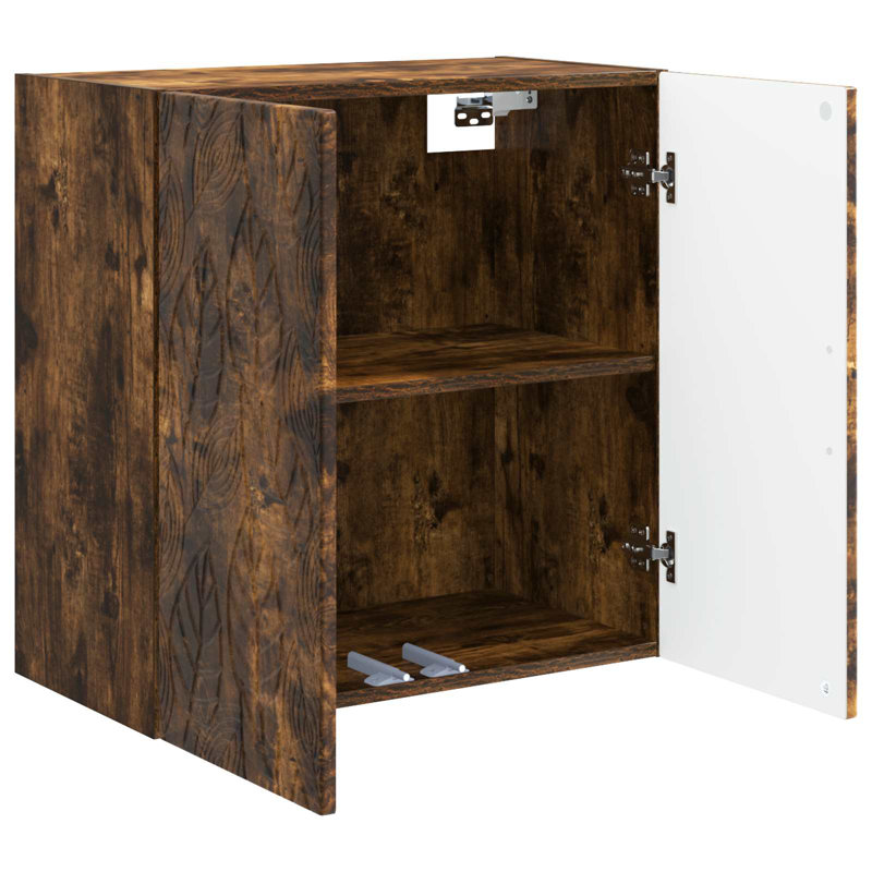 2 -Door Rectangle Accent Cabinet, Smoked Oak