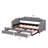 Extendable Upholstered Daybed With Storage Drawers And LED Light-924623044