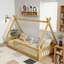 Lit simple en forme de tente, lit tipi avec garde-corps, lattes et porte-497705717