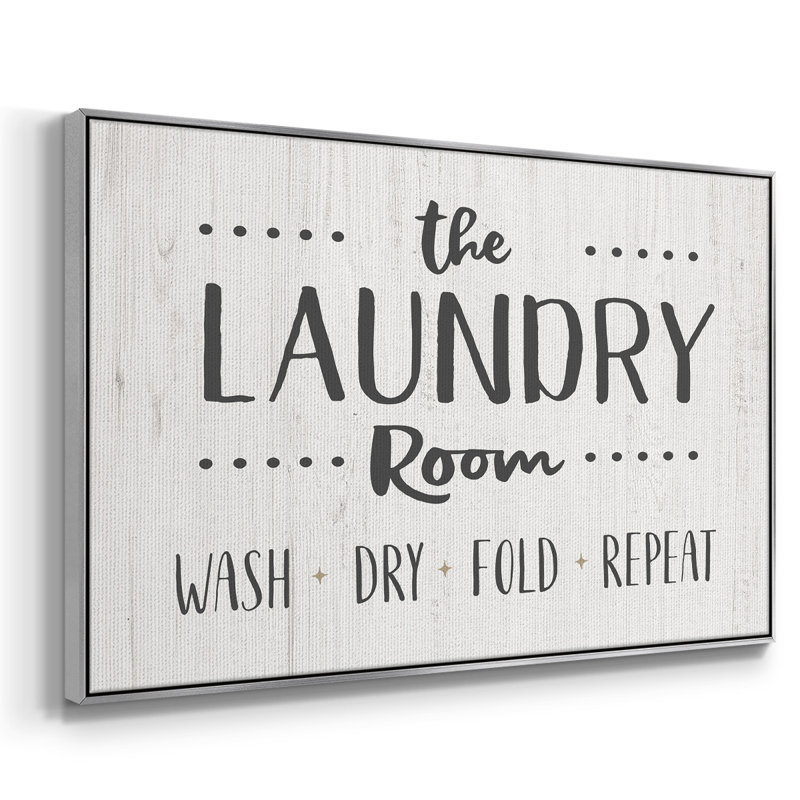 «The Laundry Room», reproduction sur toile à cadre flottant, Argent, H 25 po x l 37 po x P 2 po