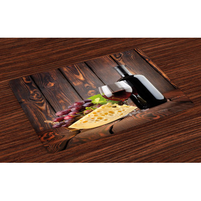 Jalen Wine Cabernet Bottle Cheese Placemat