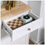 Armoire à poubelle de cuisine inclinable avec tiroir, solution de rangement peu encombrante et à l'épreuve des animaux de compagnie