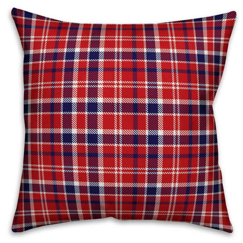 Plaid Reversible Throw Pillow, Indoor
