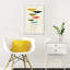 Décoration géométrique colorée abstraite de style Mid-Century Boho pour salon, chambre à coucher X14-105806120-105806123