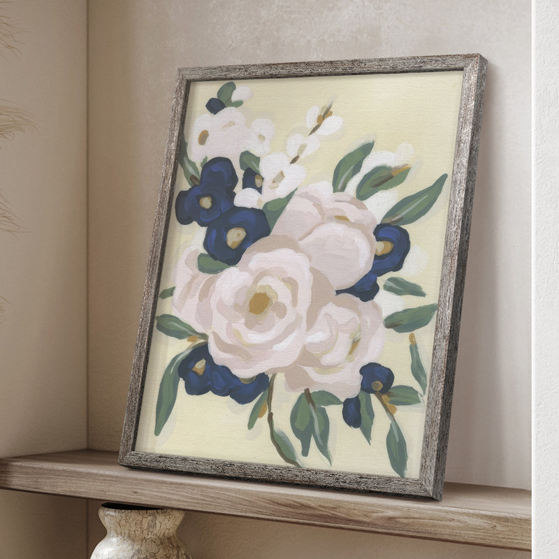 «Garden Party Bouquet II», reproduction encadrée - bois massif, H 30 po x l 24 po