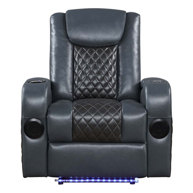 Fauteuil inclinable électrique avec Bluetooth Alair, Bleu