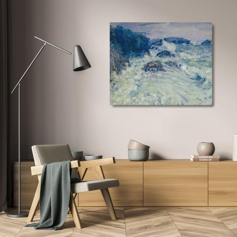 «Rough Sea, Morestil» par John Peter Russell - Art mural sur toile tendue avec châssis, H 24 po x l 17 po