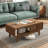 Denicka Mid-Century Modern Coffee Table with Storage,Lift Top Coffee Table with Slatted Sliding Door for Living Room,Walnut