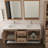 Victoria 60'' Wall-Mounted Vanity with Double Reinforced Acrylic Sink & Rack-98932843