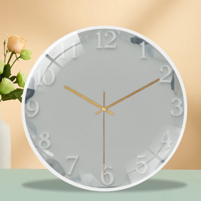 Horloge murale moderne en verre givré